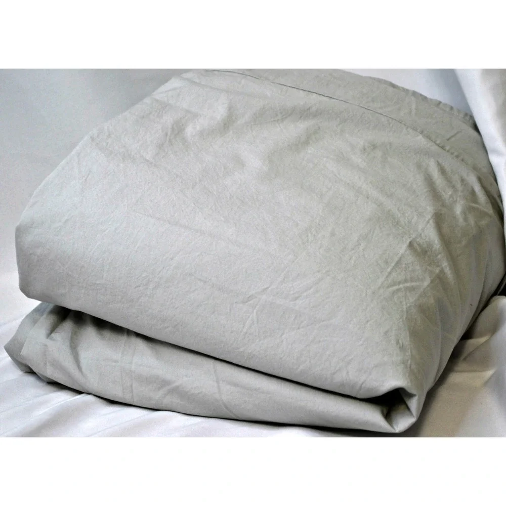 Restoration Hardware 210 percale Italian mist grey king duvet‎ cover